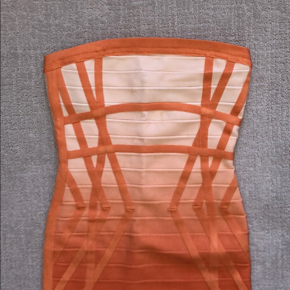 Orange ombré bandage dress - Picture 4 of 7